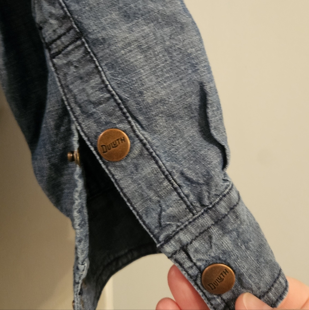 Duluth Chambray Denim Tunic Dress with Front Pockets - Size XXL - Picture 9 of 12